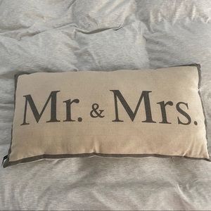 Mr. & Mrs. Lumbar Pillow Wedding Marriage